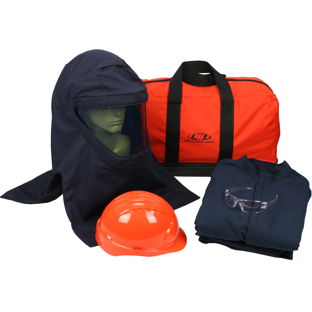 PIP&reg; 9100-HDFR12 Single Layer Ultrasoft Arc and Flame Resistant Balaclava, Universal, Navy, 17-1/4 in L, 86% Cotton/12% High Tenacity Nylon/2% Spandex&reg;, 6.5 oz Fabric