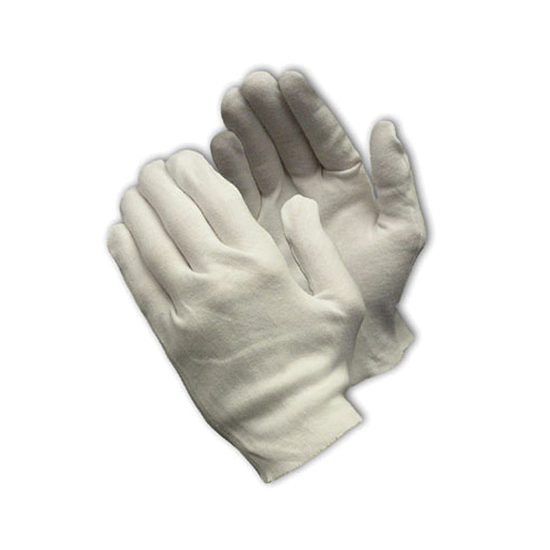 PIP&reg; CleanTeam&reg; 97-500J Premium Grade Inspection Gloves, Cotton, White, Seamless Style, Paired Hand, 8.9 in L