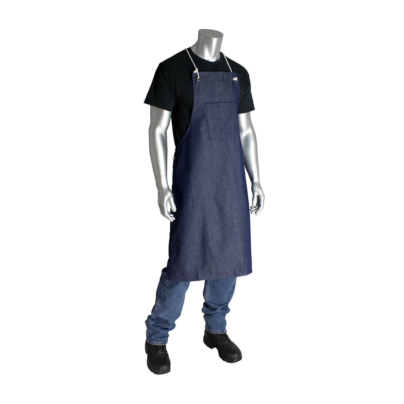 PIP&reg; 200-06002 Single Use Bib Apron, Polyethylene, 46 in L x 28 in W, Resists: Chemical, Fats, Oil and Grease