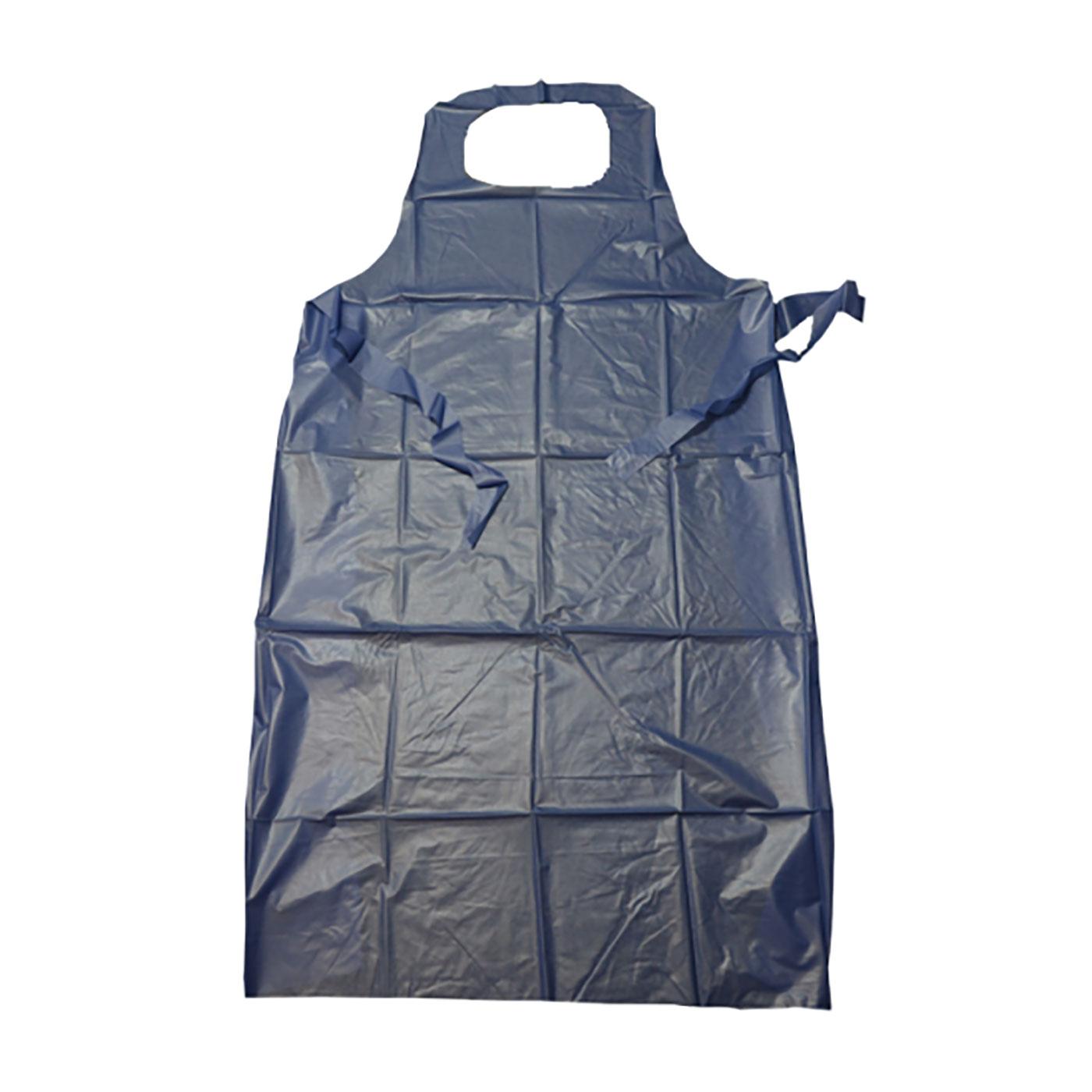 PIP&reg; UUB-48 Bib Apron With Ties, Blue, Vinyl, 48 in L
