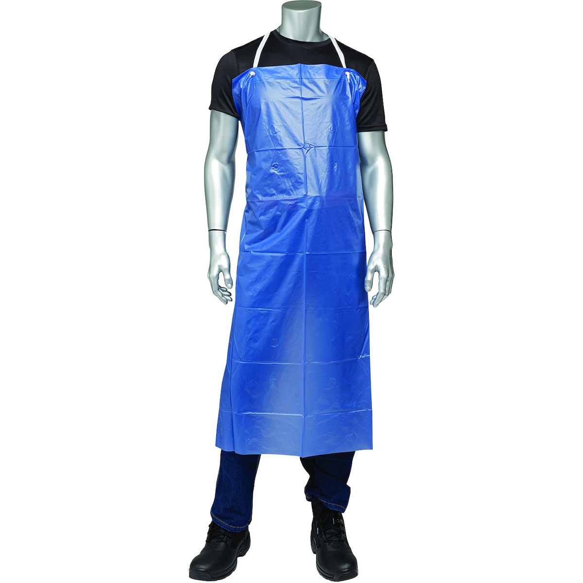 PIP&reg; U2510 Industrial Bib Apron, White, Spunbond Polypropylene, 36 in L