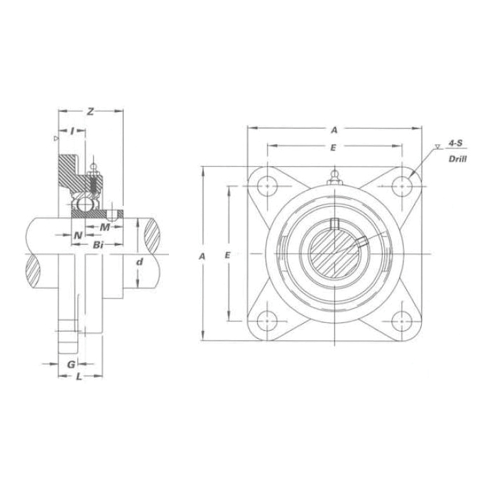 IPTCI Bearings SBF 205 14 G IPTSBF205-14G