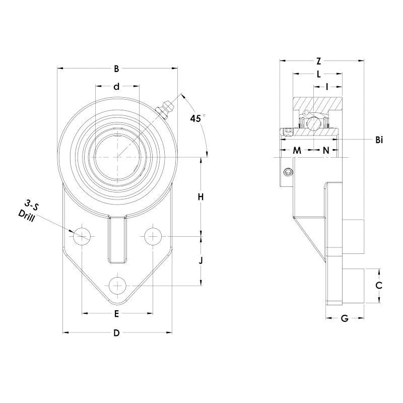 IPTCI Bearings SUCSOFB 201 8 IPTSUCSFB201-8