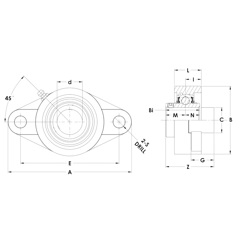 IPTCI Bearings SUCSOFL 205 14 IPTSUCSFL205-14