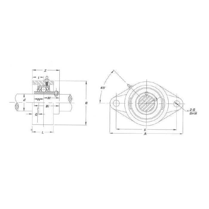 IPTCI Bearings UCFL 207 21 IPTUCFL207-21