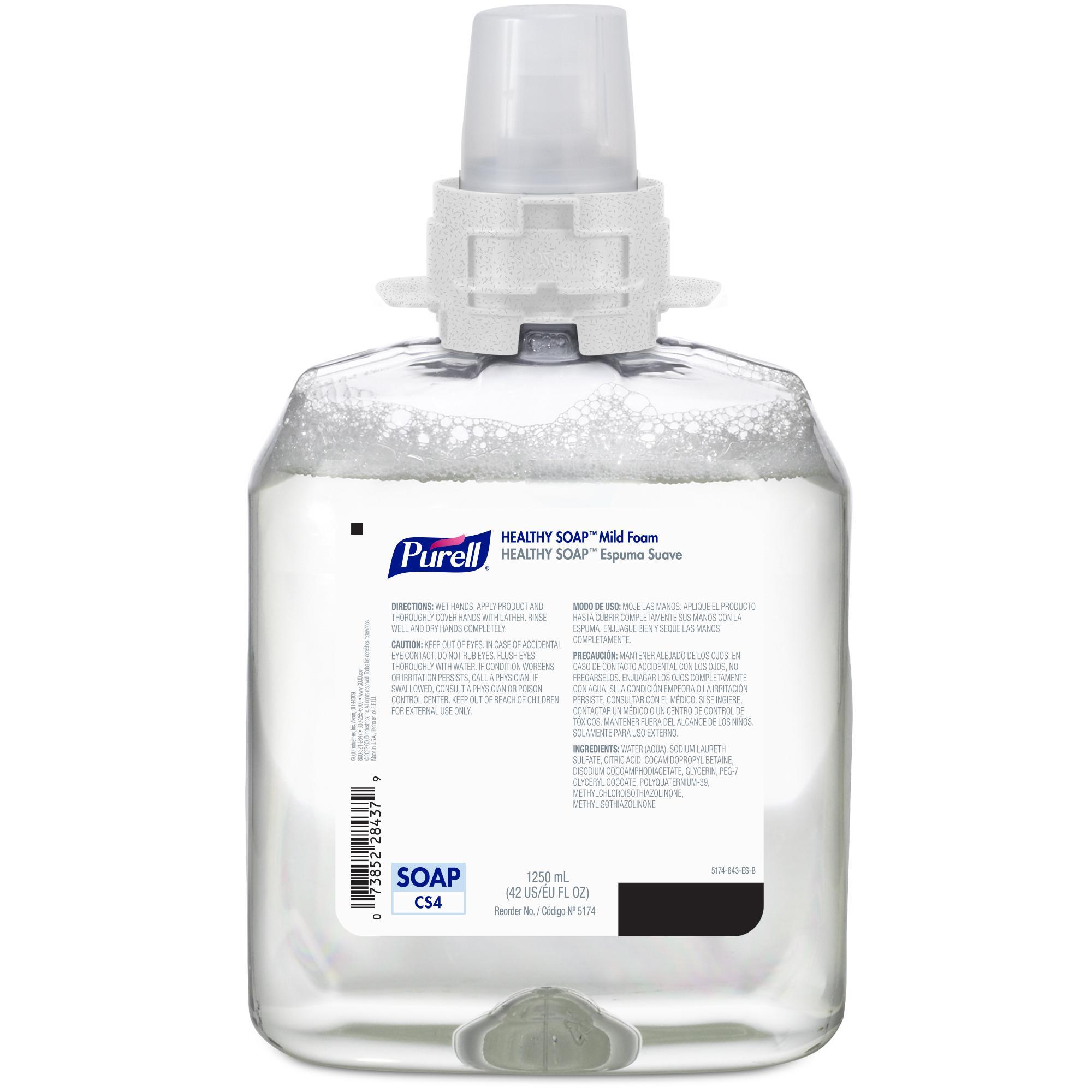 PURELL® 8561-04 Professional Hand Soap, 1500 mL Nominal, Dispenser Refill Package, Foam Form, Fragrance/Like Fruit/Fresh Odor/Scent, Clear/Colorless/Light Yellow
