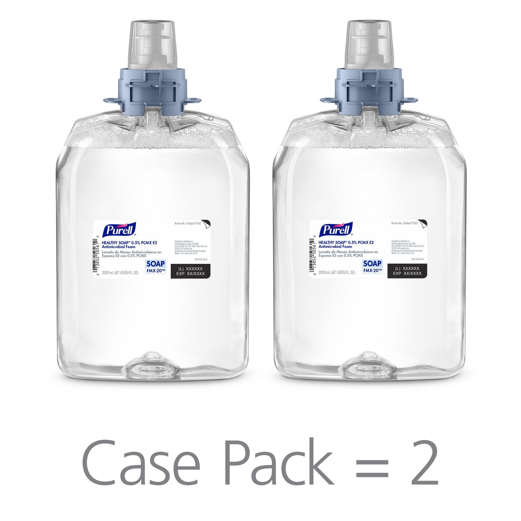 GOJO® 5162-04 Luxury Antibacterial Hand Wash, 1250 mL Nominal, Dispenser Refill Package, Foam Form, Floral/Like Fruit Odor/Scent, Amber/Clear/Translucent/Yellow Orange