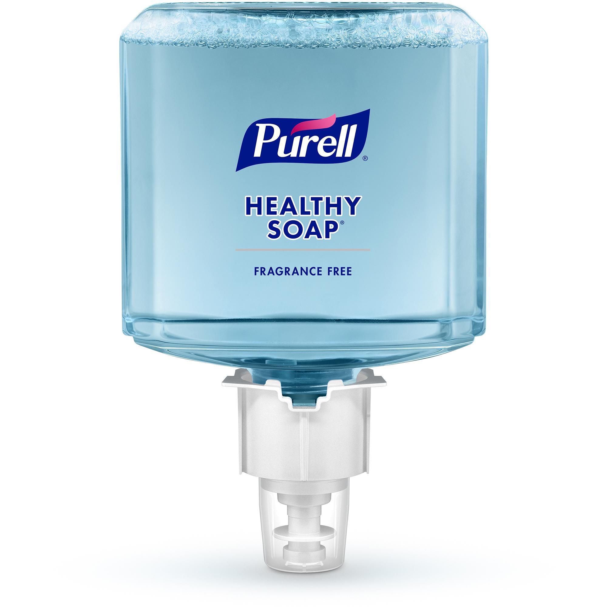 PURELL® 5072-02 HEALTHY SOAP® Hand Soap, 1200 mL, Dispenser Refill, Foam, Fragrance Free, Clear/Light Yellow