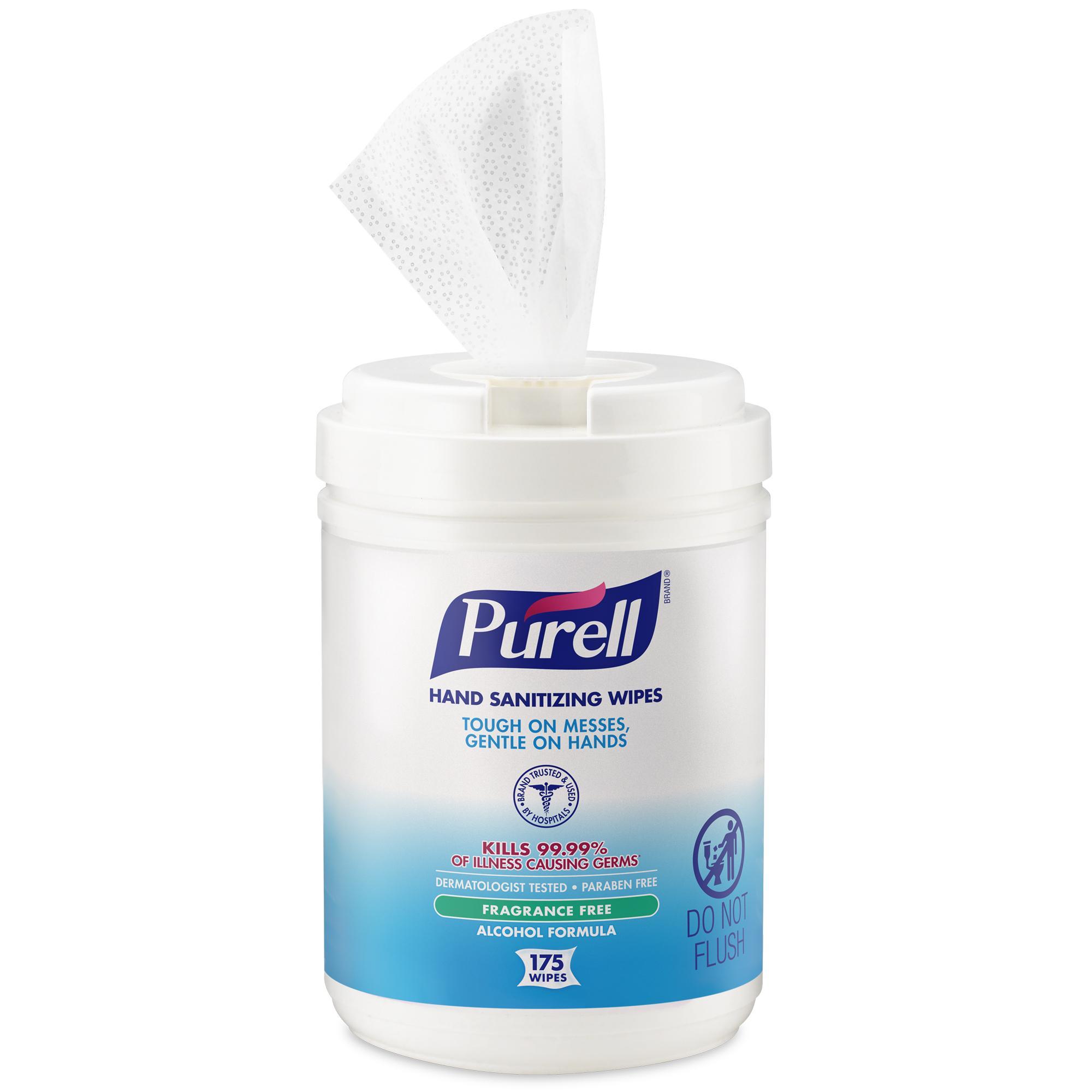 PURELL® 9118-02 Foam Hand Sanitizing Wipes, 1200 Count Capacity, Non Linting Textured, White