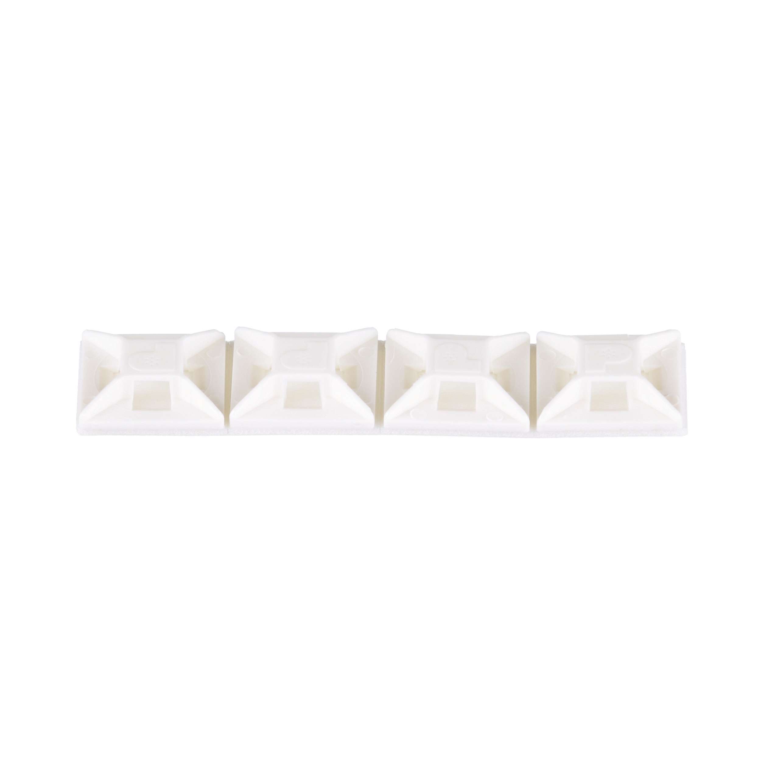 Panduit&reg; ABM1M-A-C Cable Tie Mount, 4-Way, Rubber Adhesive Tape Mount, 0.1 in W Tie, Nylon 6.6, White