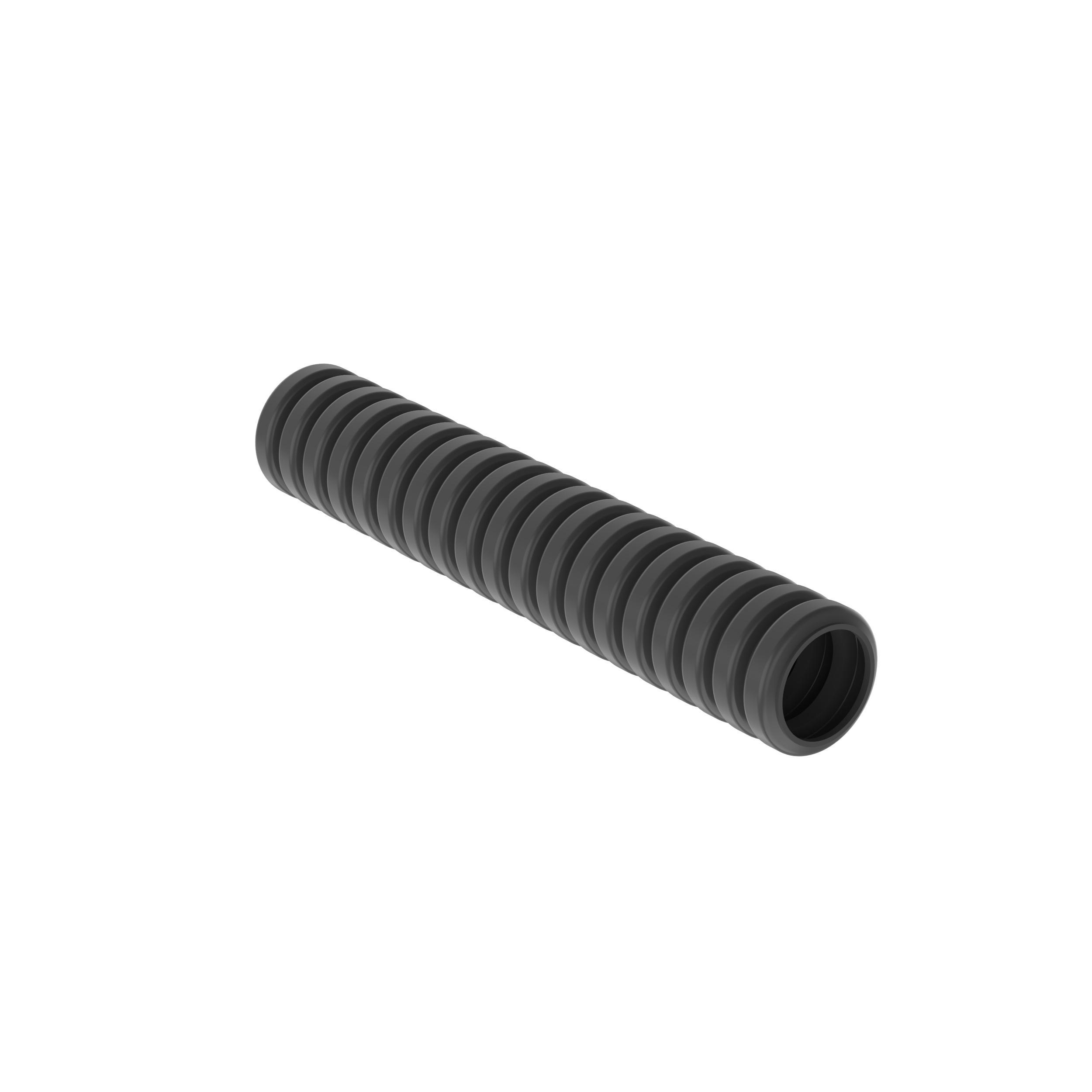 Panduit® CLT25N-C630 Heat Stabilized Slit Wall Corrugated Loom Tubing, 0.28 in ID x 100 ft L x 0.007 to 0.02 in THK, Nylon 6, Black