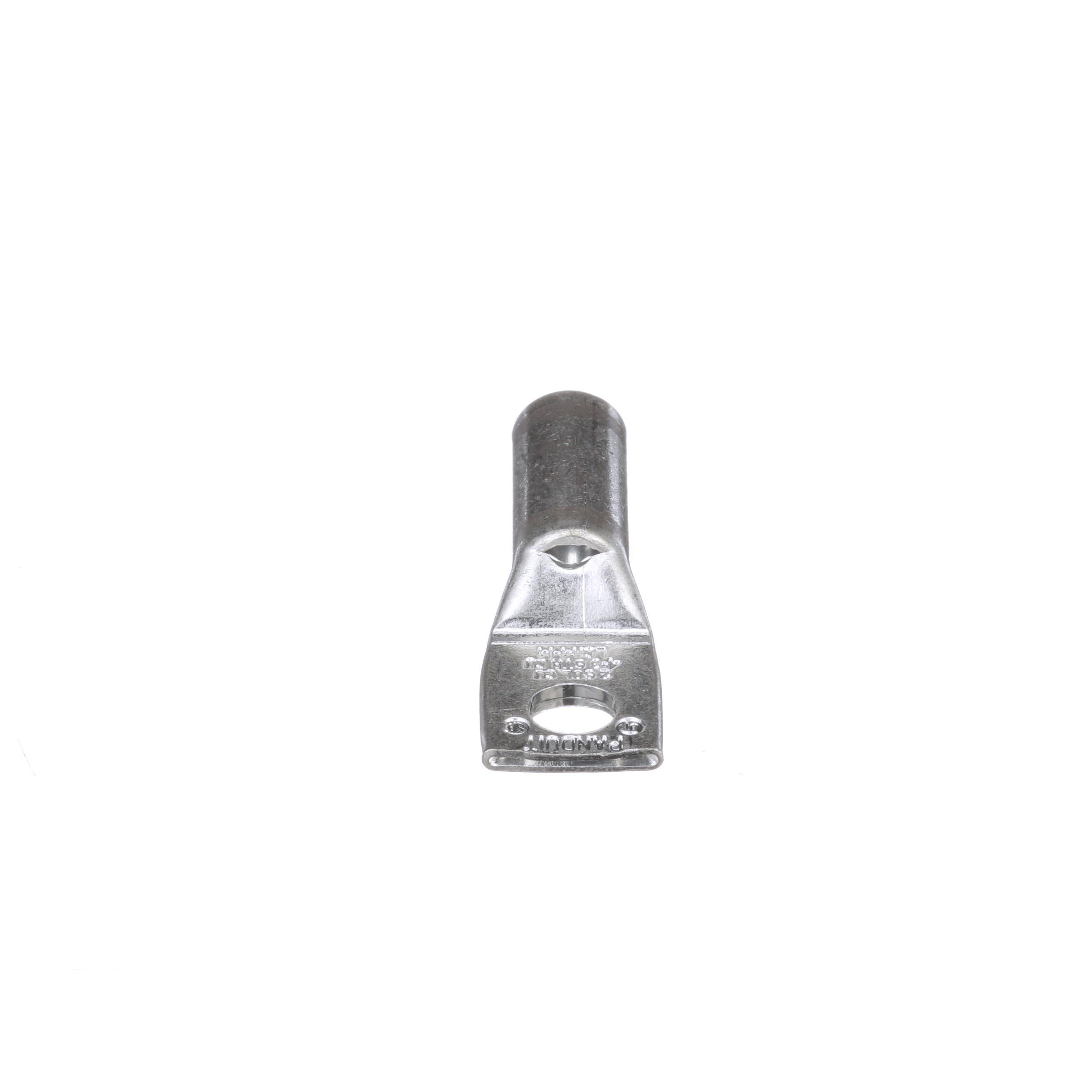 Panduit® Pan-Lug™ LCA2-14-Q 1-Hole Compression Lug Connector With Inspection Window, 2 AWG Stranded Copper Conductor, Die Code: P33, 1/4 in Stud, Copper