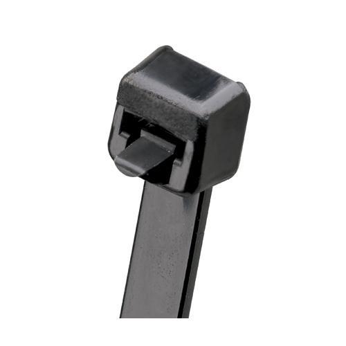 Panduit&reg; CLT75N-C630 Heat Stabilized Slit Wall Corrugated Loom Tubing, 0.77 in ID x 100 ft L x 0.007 to 0.02 in THK, Nylon 6, Black