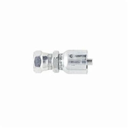 Parker® 1C943-16-8 43 Series Crimp Style Straight Hydraulic Hose Fitting, 1/2 in Hose, M24x1.5 Connection, 24 deg Cone Female Swivel End Style, 0.94 in Cutoff Allowance, Steel