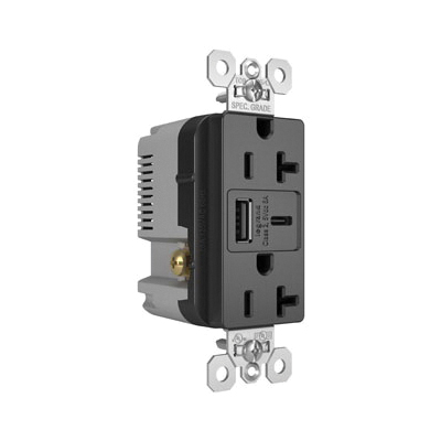 Pass & Seymour&reg; TR20USBAC6BK