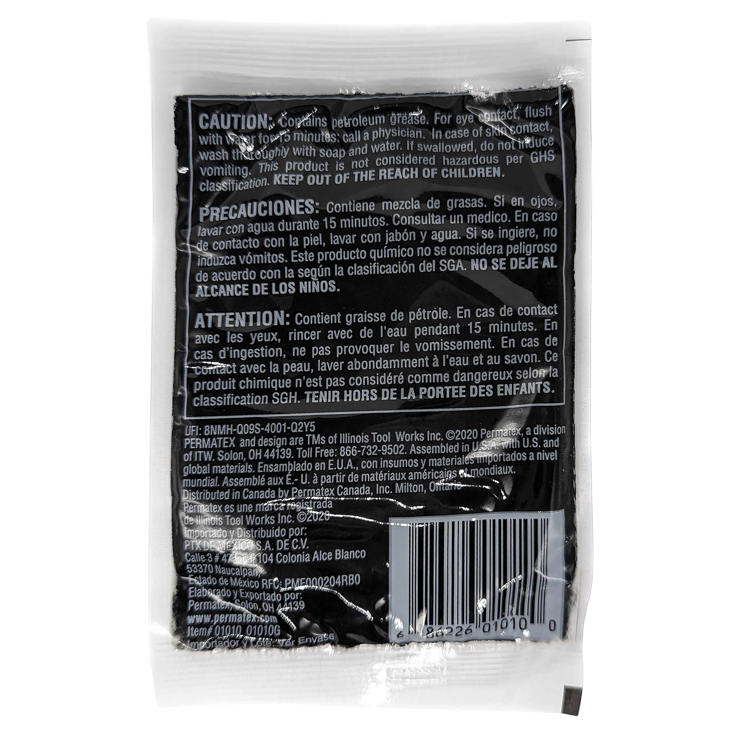 Permatex&reg; 01010 Fifth Wheel Lubricant, 20 oz, Petroleum Odor/Scent, Black, Grease Form