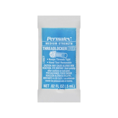 Permatex&reg; 19967 Medium Strength Threadlocker, 0.5 mL Pipette, Liquid Form, Blue