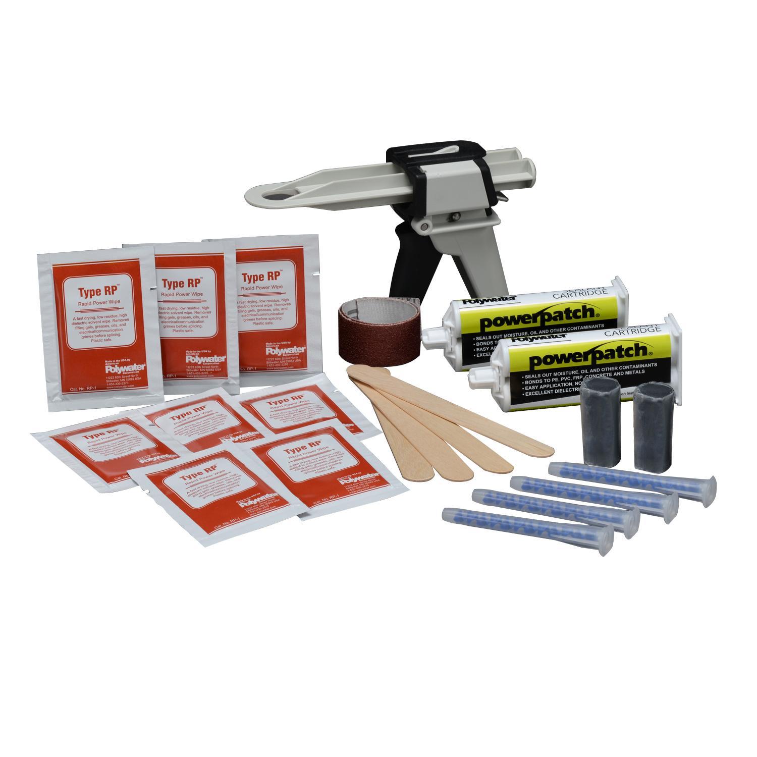 Polywater&reg; PowerPatch&reg; EPCT-KIT1G Non-Conductive Leak Repair Sealant Kit, Cartridge, Gray