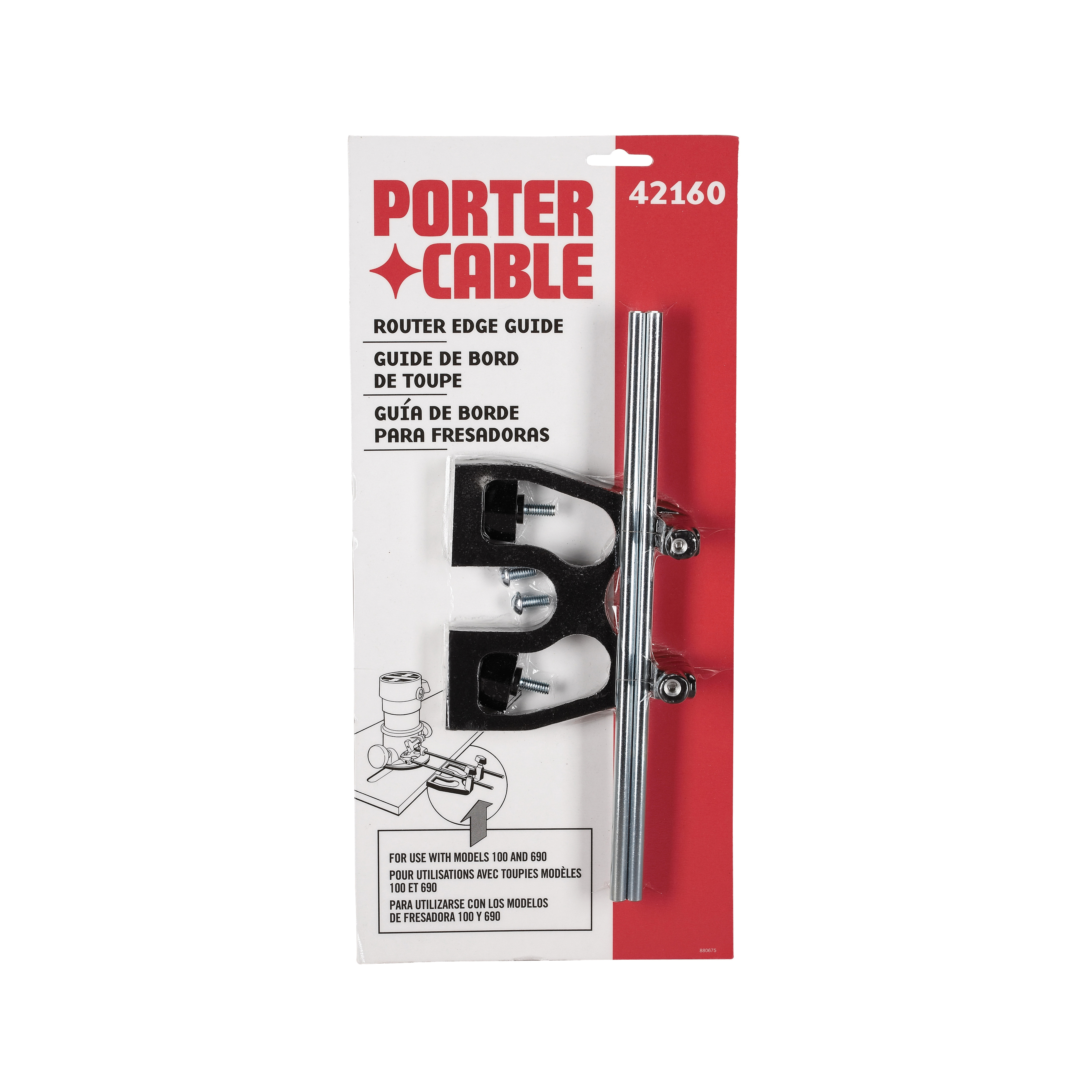 Porter-Cable&reg; 42160 Standard Router Edge Guide, For Use With 100, 150, 350, 630, 670, 690, 693 and 691 Router