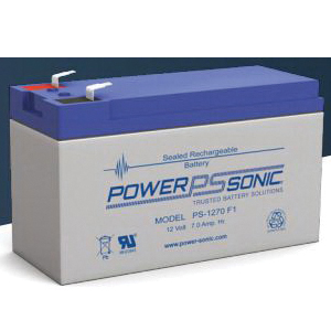 Power-Sonic® PS-1270 Rechargeable Sealed Battery, Lead Acid, 12 VAC V Nominal, 7 Ah Nominal