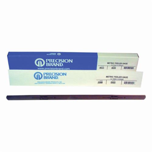 Precision Brand&reg; 09295 Feeler Gage, 12 Blades, 305 mm L x 12.7 mm W x 0.95 mm THK, C1095 Spring Steel