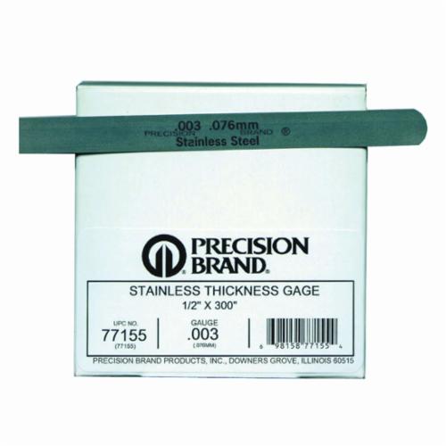 Precision Brand&reg; 19K2 Feeler Gage, 12 Blades, 12 in L x 1/2 in W x 0.002 in THK, C1095 Spring Steel