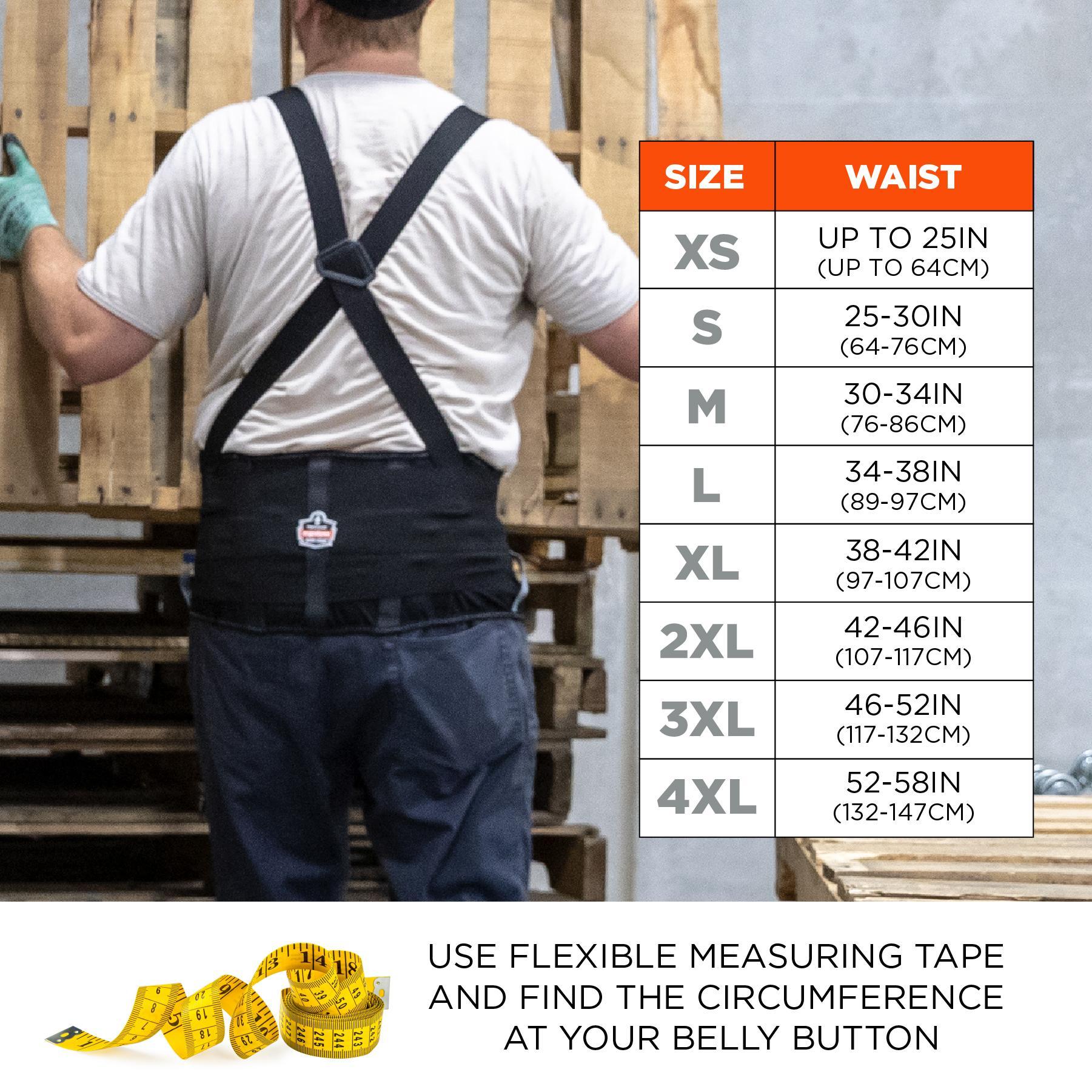 ProFlex&reg; 11288 2000SF High Performance Back Support Brace With Suspenders, 4XL, 52 to 58 in Fits Waist, 8-1/2 in W, 840D Spandex&reg;, Black, Hook and Loop Closure
