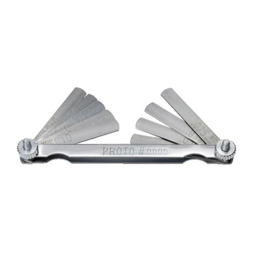 product Proto&reg; J000N Step Cut Feeler Gauge Set, 22 Pieces, 1/2 x 3-5/16 in Blade, Steel Holder