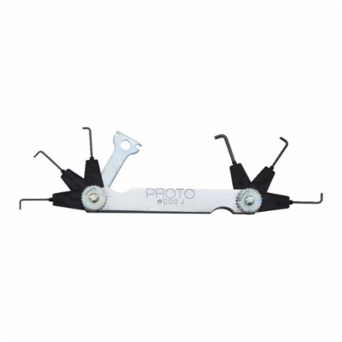 product Proto® J000M Bent Feeler Gauge Set, 11 Pieces, 1/2 x 4-3/16 in Blade, Steel Holder