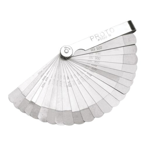 product Proto&reg; J000SL Long Blade Feeler Gauge Set, 1/2 x 12 in Blade, 12 Pieces, Steel Holder