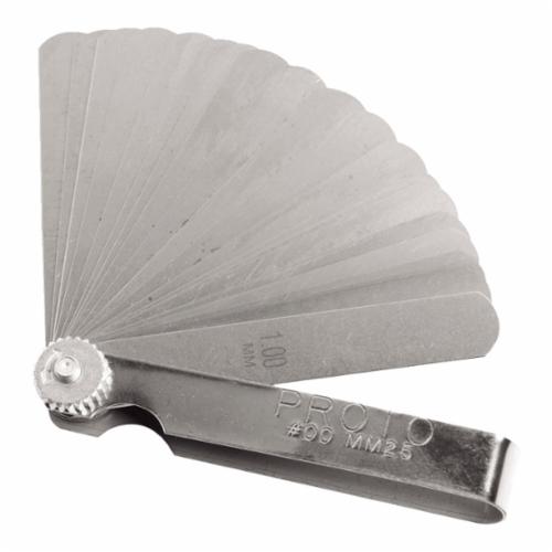 Precision Brand® 19G40 Feeler Gage Assortment, 12 in L x 1/2 in W, 20 Pieces, C1095 Spring Steel