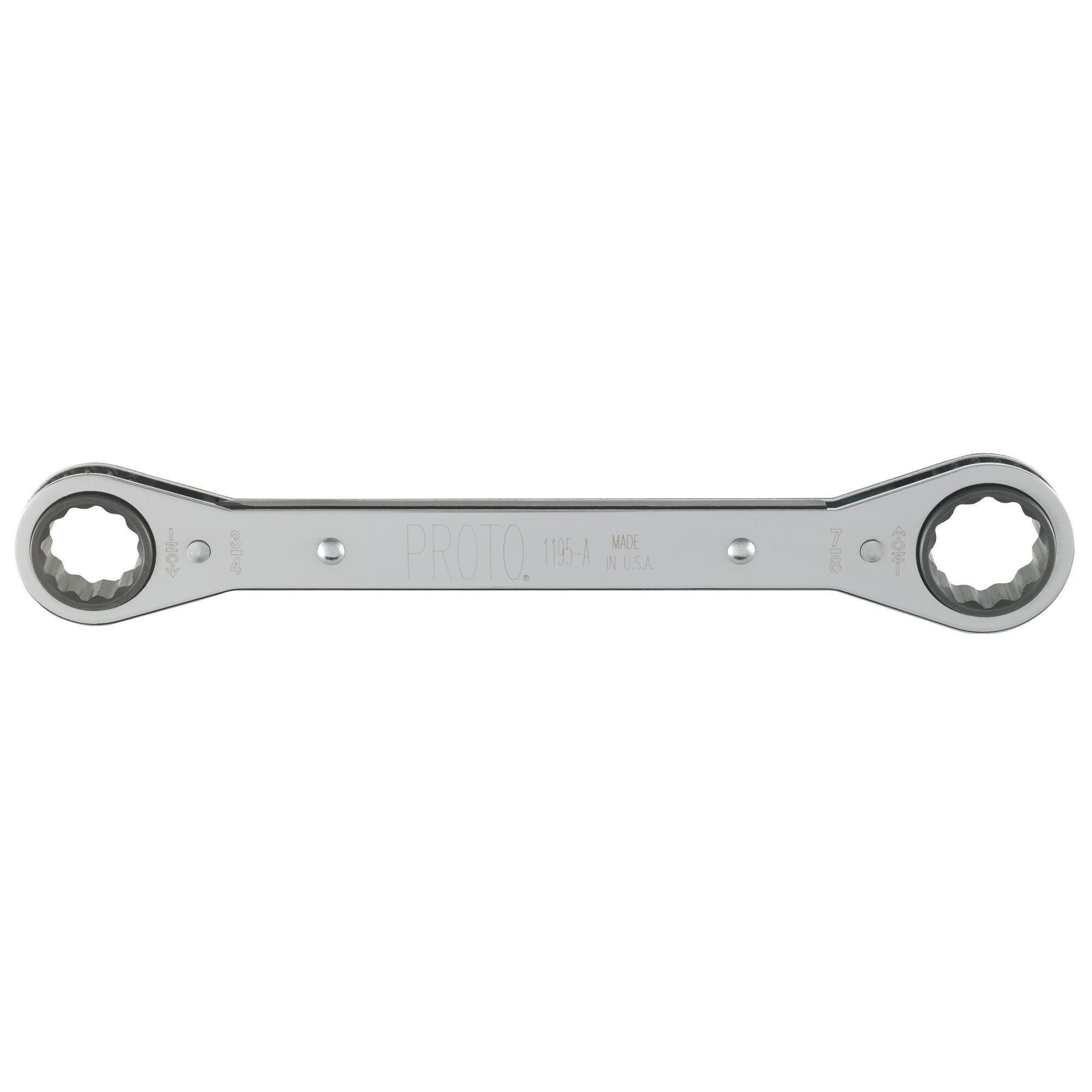 Proto® TorquePlus™ J1053M Box End Wrench, 10 x 11 mm Wrench, 12 Points, 7.5 deg Offset, 202.3 mm OAL, Alloy Steel, Full Polished, ASME B107.100, AS954E S3.8.1