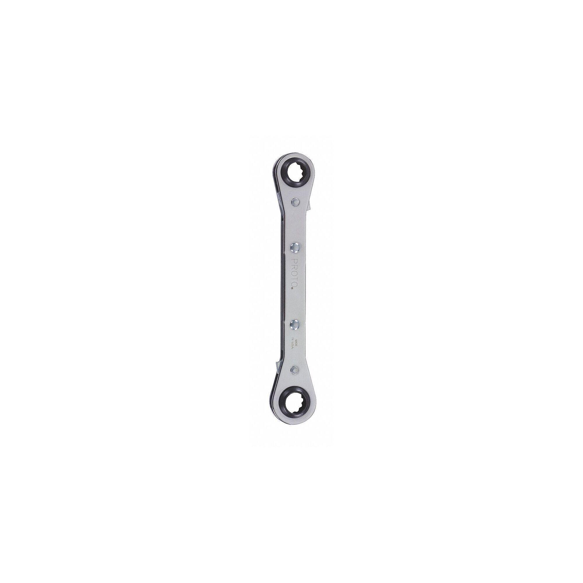 Proto&reg; J1195LO Reversible Box End Wrench, 3/4 x 7/8 in Wrench, 12 Points, 9-1/4 in OAL, Alloy Steel, Full Polished, Federal GGG-W-001405