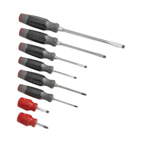product Proto® J9600EC Classic Combination Screwdriver Set, 19 Pieces, ASME B107.15, High Alloy Steel/Acetate, Black Oxide/Polished Chrome