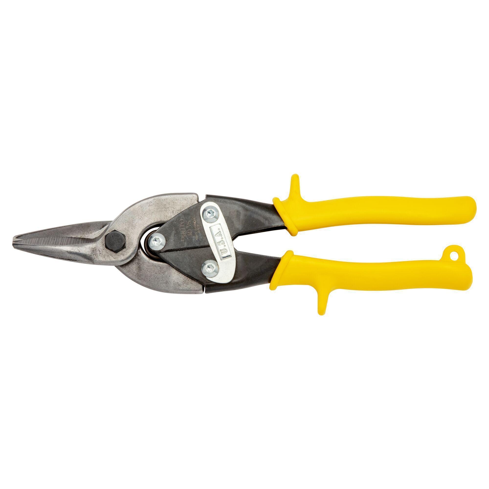 product Stanley® FatMax® FMHT73755 Aviation Snip, 18 ga Cold Rolled Steel, 22 ga Stainless Steel Cutting, 1-9/50 in L of Cut, Left Snip, 60 Chromium Vanadium Blade, Cushioned Grip