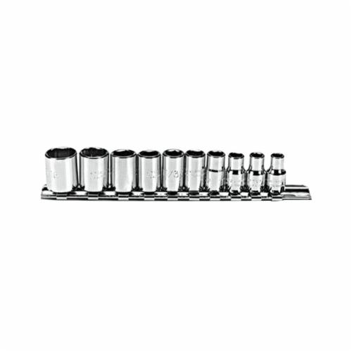 product Proto® TorquePlus™ J54209 Socket Set, ASME B107.5M, 6 Points, 1/2 in Drive, 23 Pieces, Included Socket Size: 8 to 36 mm