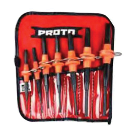 product Proto® J48732LS2 1-Piece Long Super Duty Drive Pin Punch, 7/32 in Parabolic Punch, 8 in OAL, Steel