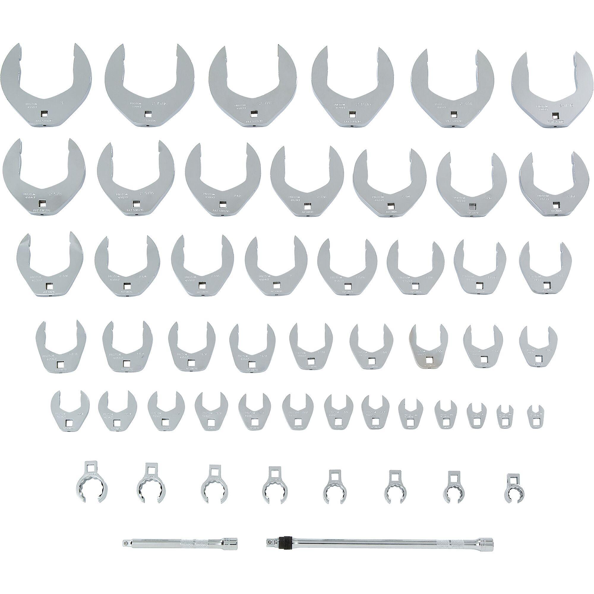 product Proto® TorquePlus™ JSCRT-14S Non-Reversible Ratcheting Combination Wrench Set, Imperial, 14 Pieces, 1/4 to 1 in, Full Polished