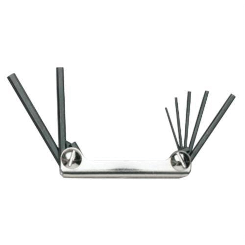 product Proto&reg; J4969 Long Arm Hex Key Set, 6 Pieces, 2 to 6 mm Hex, Ergonomic Grip/T-Handle Handle, Alloy Steel, Black Oxide