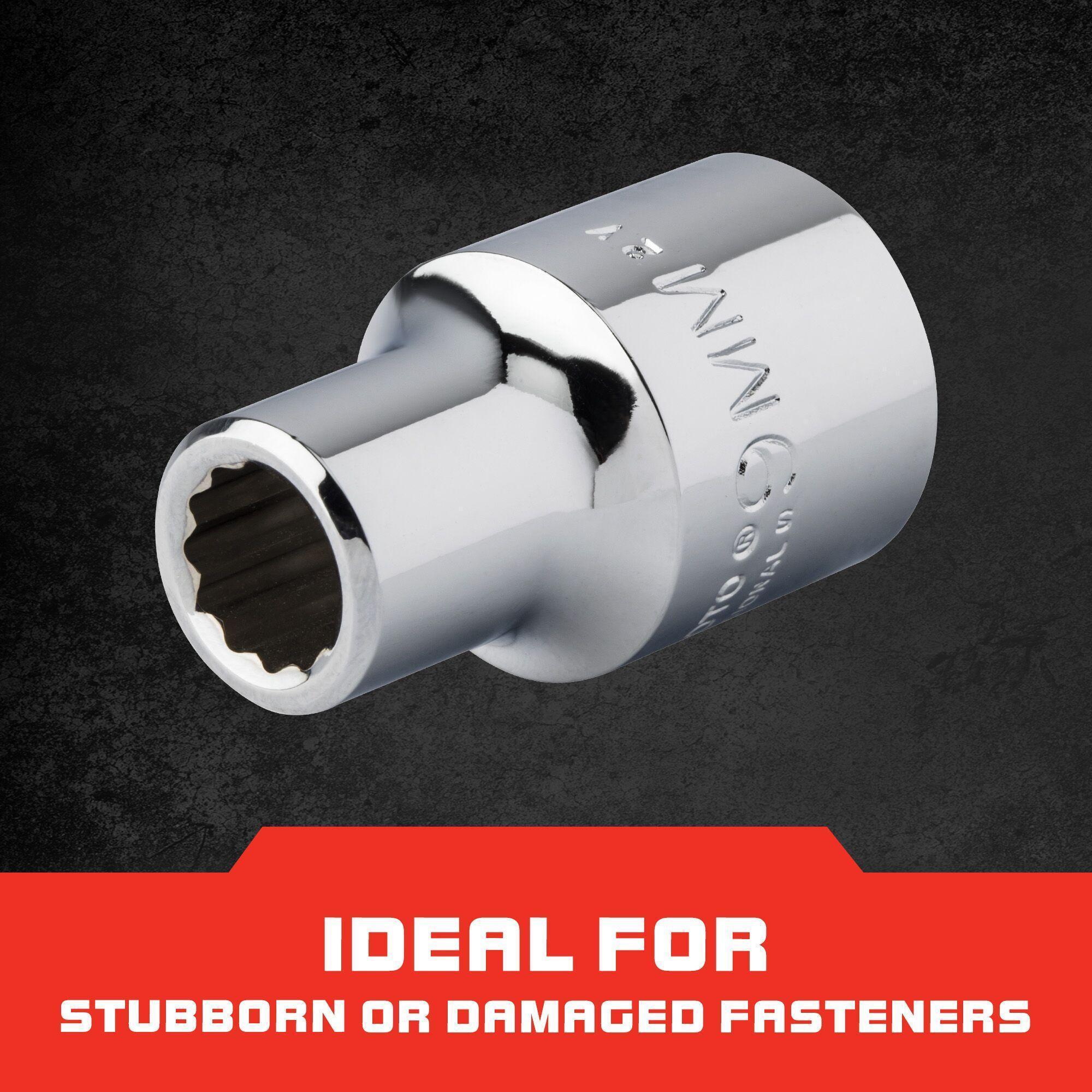 Proto&reg; TorquePlus&trade; J5409M Standard Length Socket, Metric, 1/2 in Square Drive, 9 mm