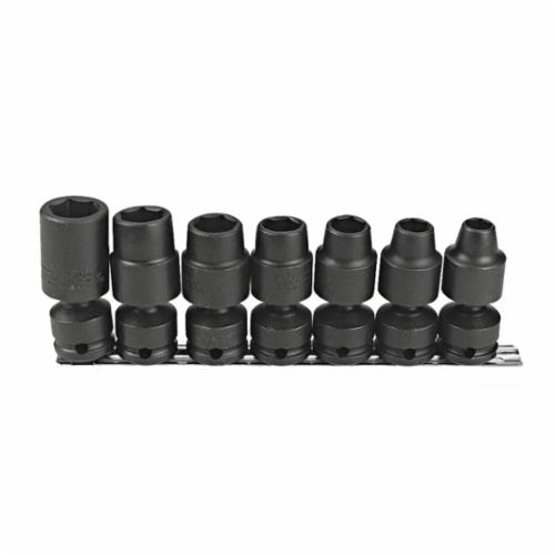 Proto&reg; TorquePlus&trade; J74142 Large Universal Socket Set, ASME B107.2, 6 Points, 1/2 in Drive, 7 Pieces, Included Socket Size: 7/16 to 13/16 in