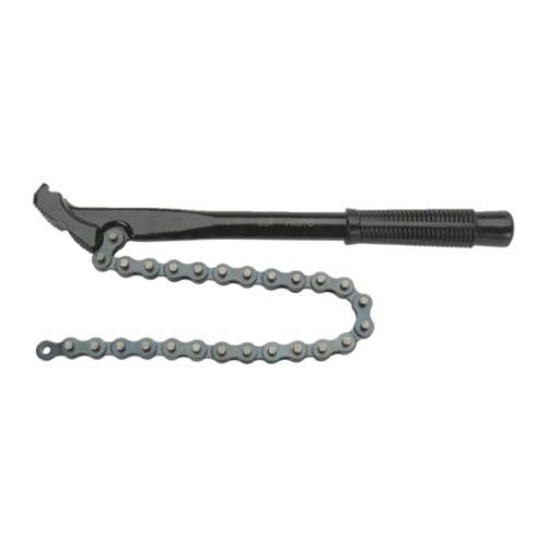 RIDGID® 31310 Light Duty Chain Wrench, 2 to 4 in Pipe, 12 in OAL, Alloy Steel Single/Double End Jaw, Alloy Steel Handle