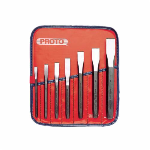 product Proto® J49007 Roll Pin Punch Set, Roll Pin Style, 3/32 to 1/4 in Punch, 7 Punches, 7 Pieces