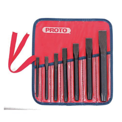 Proto&reg; J86BS2 Chisel Set, Cold Style, 5/16 to 7/8 in Chisel, 7 Chisels, 7 Pieces