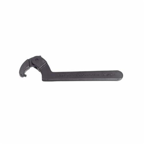 product Proto® JC474 Adjustable Hook Spanner Wrench, 2 to 4-3/4 in Capacity, 11-3/8 in OAL, Federal GGG-W-665C/GGG-W-665B, Alloy Steel, Black Oxide