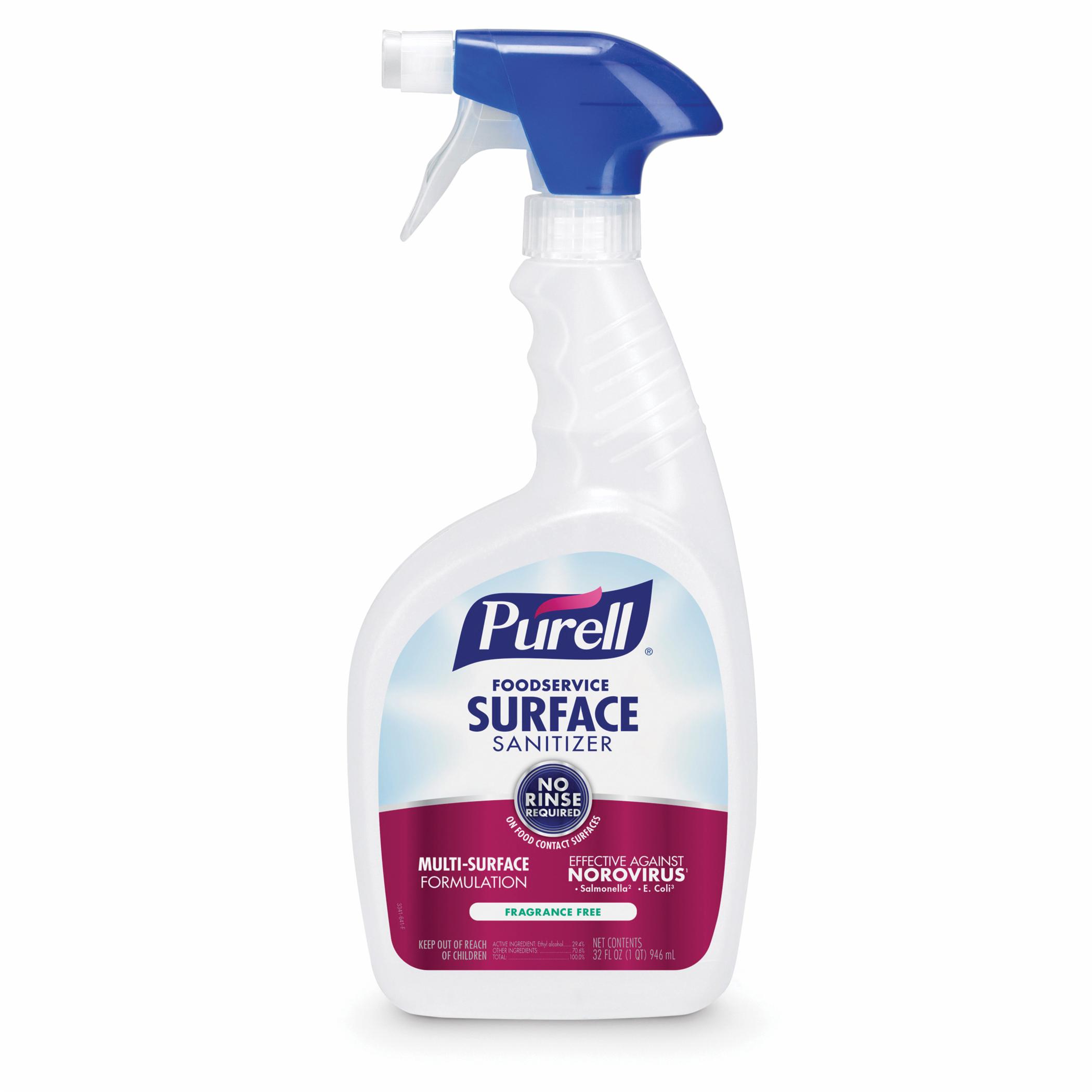 PURELL® 3341-03 Surface Sanitizer, 32 fl-oz Spray Bottle, 12.6 to 12.9, Liquid, Fragrance Free