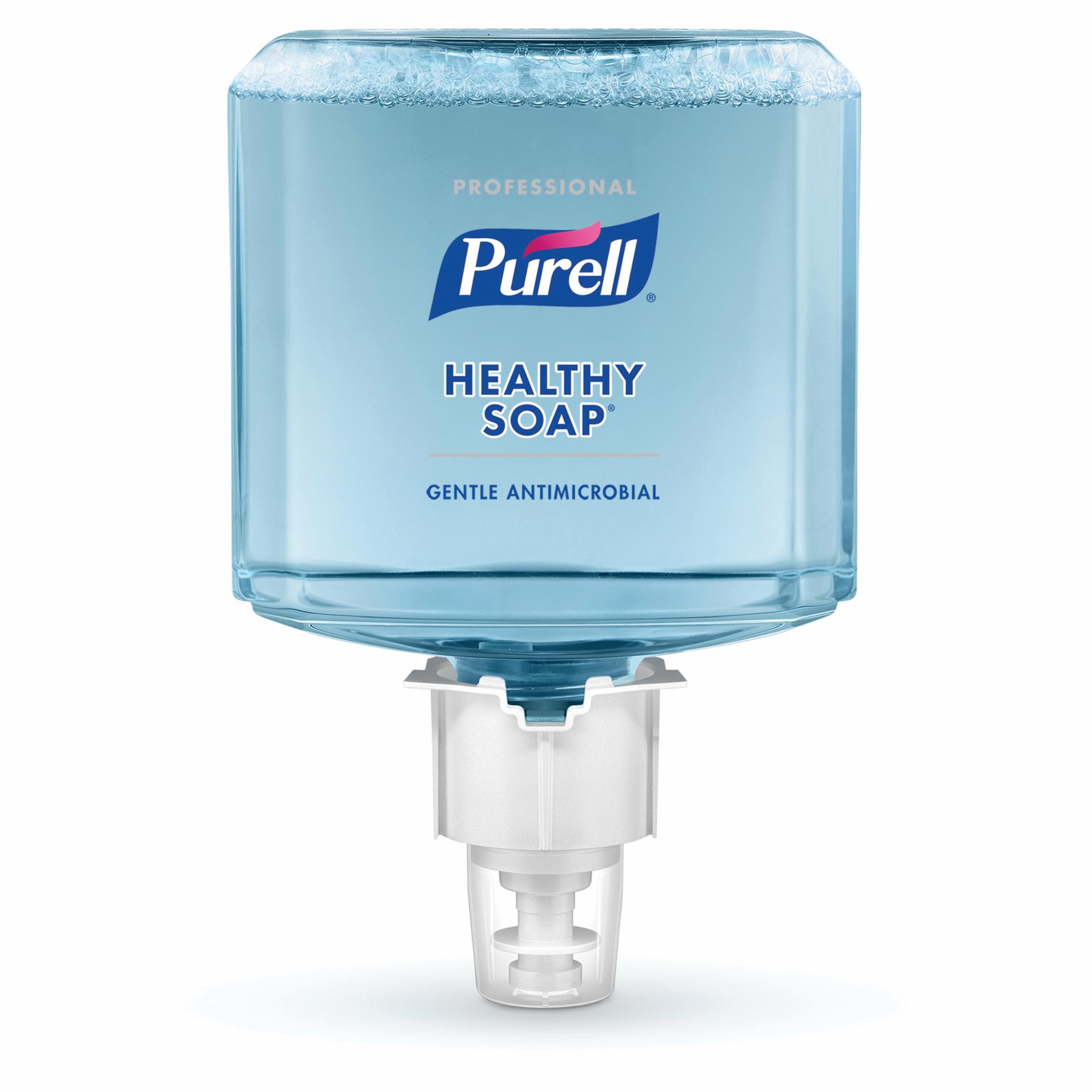 PURELL® 5282-02 HEALTHY SOAP® Antimicrobial Soap, 2000 mL, Dispenser Refill, Foam, Light Floral, Clear/Light Yellow