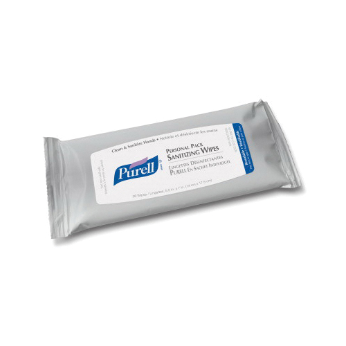 PURELL&reg; 9517-04 Hand Sanitizing Wipes, 5 x 7 in, 1700 Count Capacity, Non Woven Fiber, White