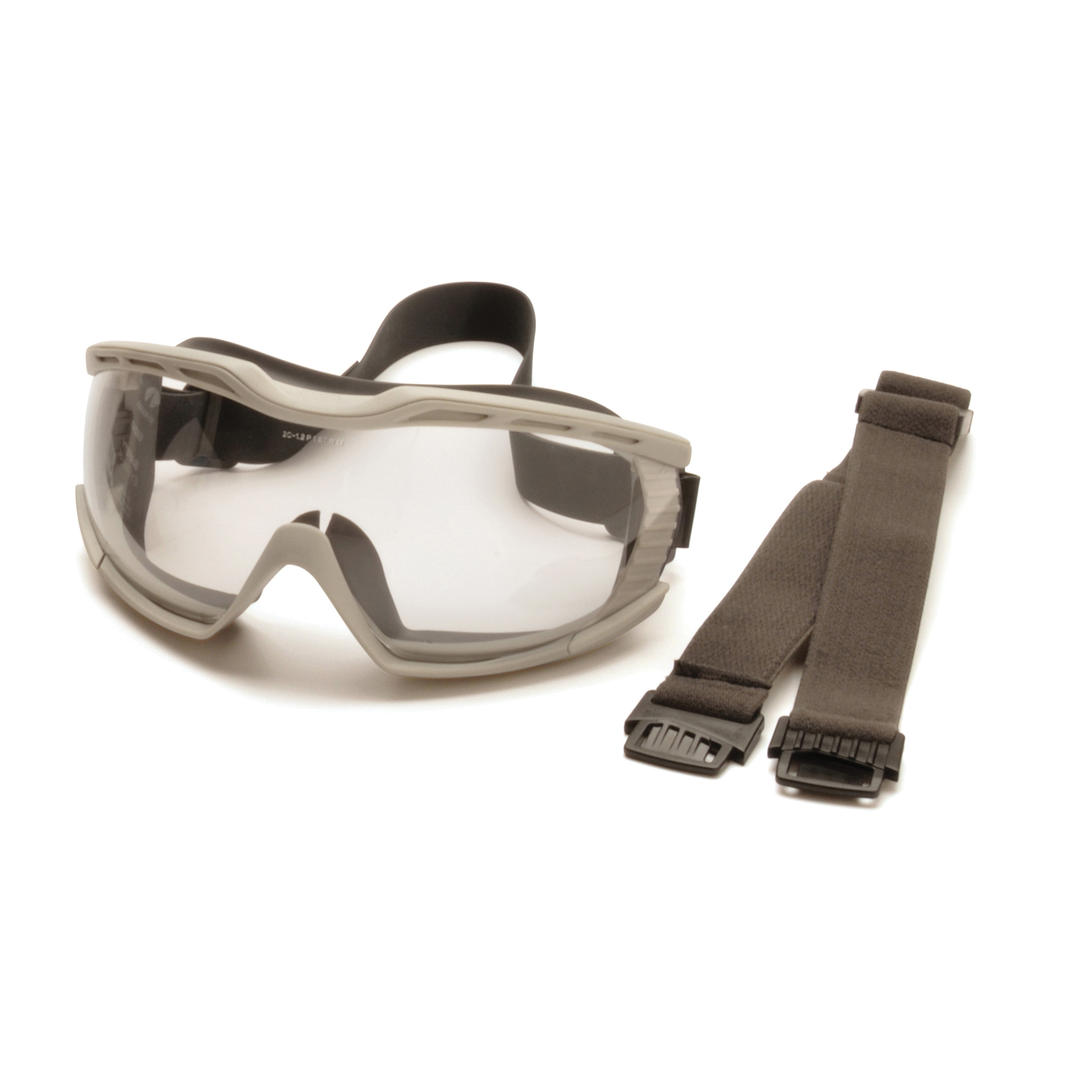 product Pyramex&reg; G504DT Capstone&reg; 500 Direct Dual Lens Indirect Protective Goggles, Anti-Fog/Anti-Scratch Clear Lens, Yes UV Protection, Elastic Strap, ANSI Z87.1-2003
