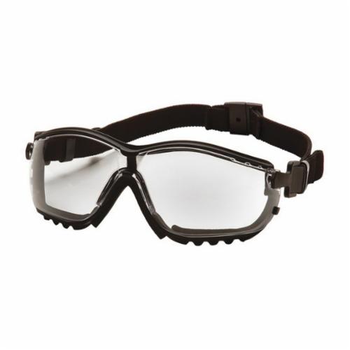 Pyramex® G404T Top Shelf Chemical Splash Goggles With Foam Padding, Anti-Fog/Anti-Scratch Clear Lens, Yes UV Protection, ANSI Z87.1, CE EN166 CAN/CSA Z94.3-07